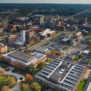 Aerial view of Youngstown State University