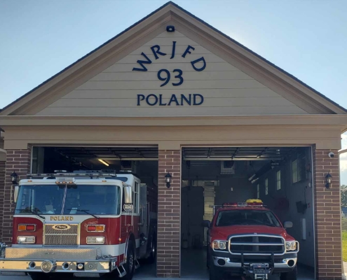 Exterior view of Poland fire station
