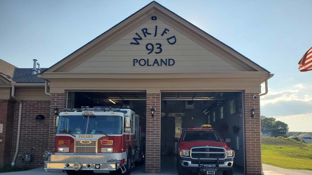 Exterior view of Poland fires station